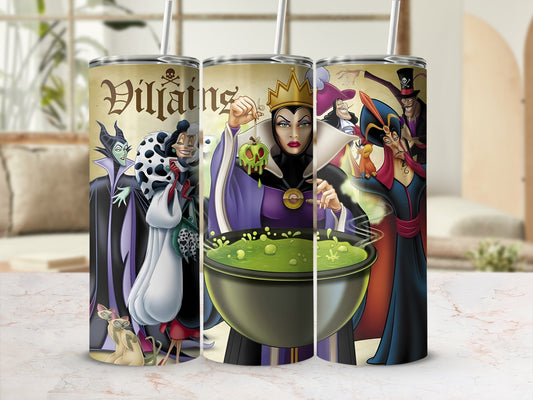 Villains Design Tumbler with Characters for Fans