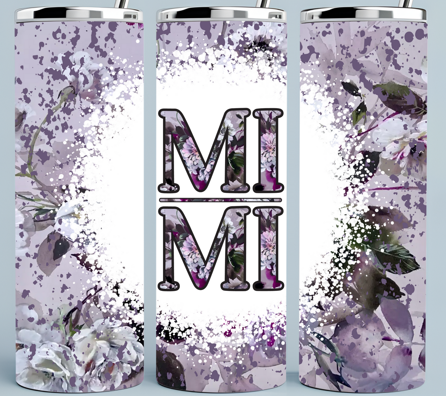 Purple Flower Mimi tumbler