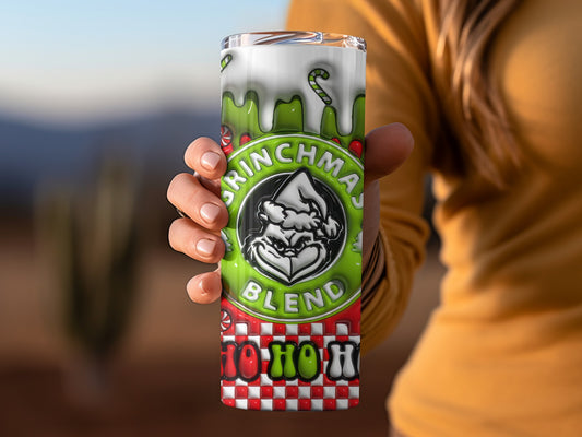 Grinch Christmas Blend Tumbler Ho Ho Ho Drinkware