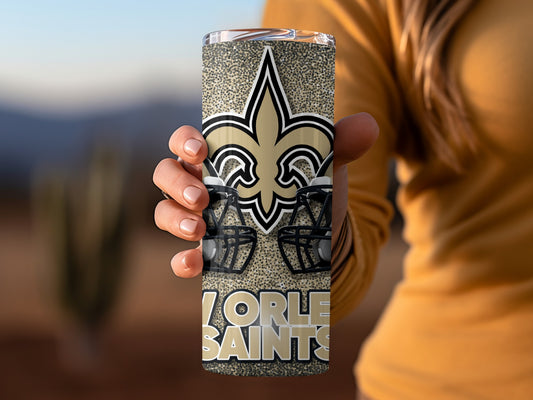 New Orleans Saints Helmets and Logo Design Tumblers