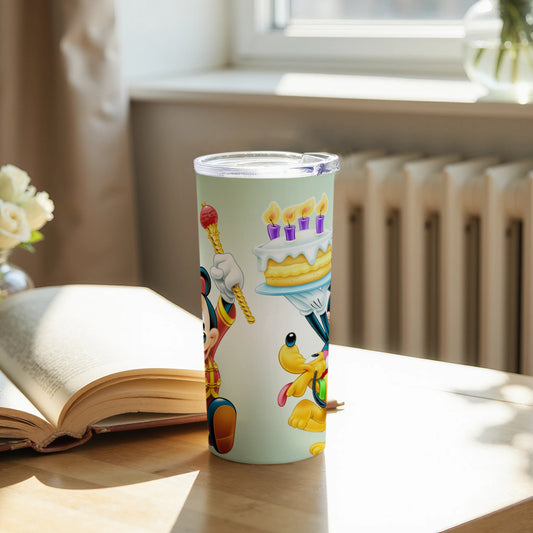Disney-Themed Tumbler with Cartoon Characters Design