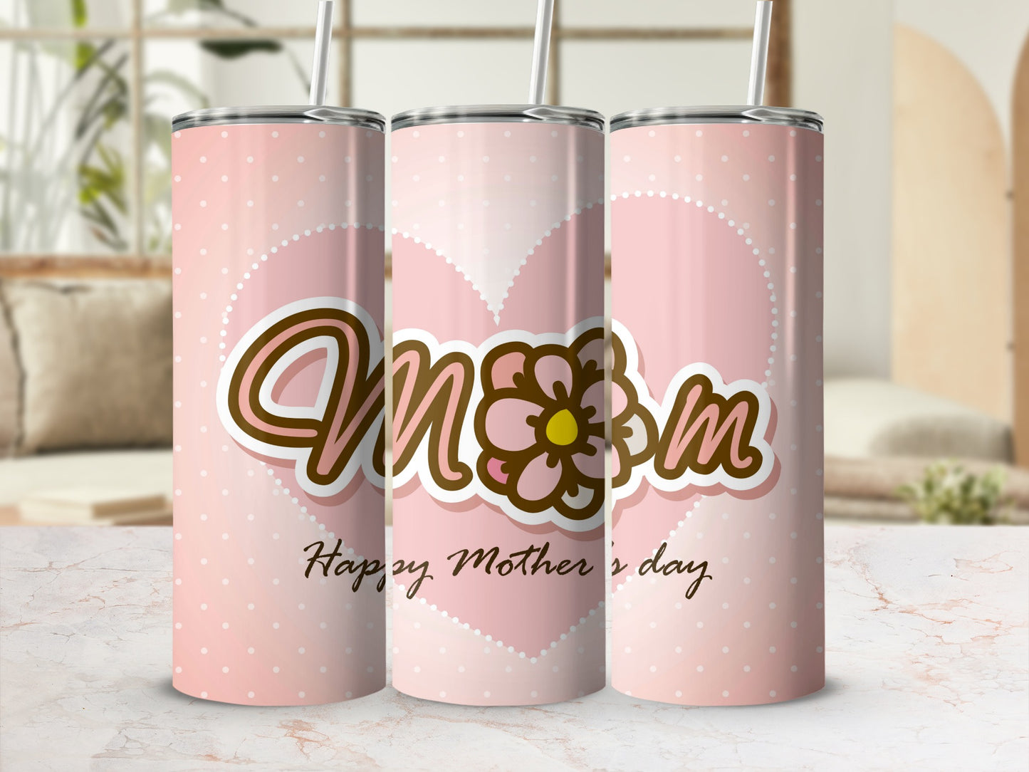 Happy Mother's Day Pink Polka Dot Tumbler product
