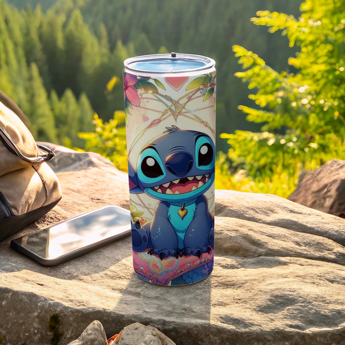 Adorable Blue Cartoon Character Tumbler Cup
