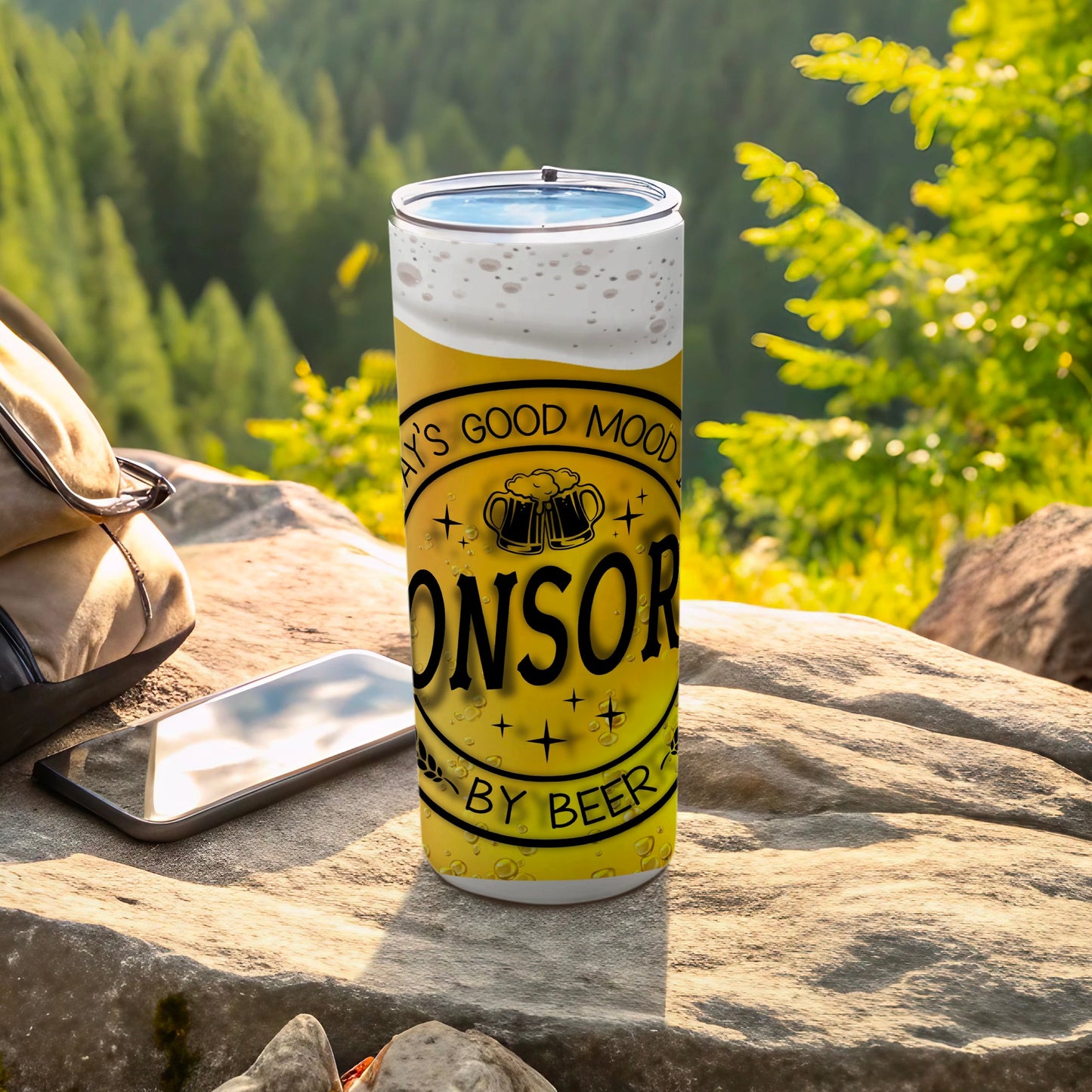 AY'S GOOD MOOD SPONSOR BY BEER Tumbler product type
Tumbler, Beer, Beer lover, Good Mood, Sponsor, Drinking, Beverage, Drinkware, Gift idea, Party, Barware, Humorous, Graphic print, Beer themed, Travel tumbler, Beer design, Outdoor, Camping, Fun gift, Unique design