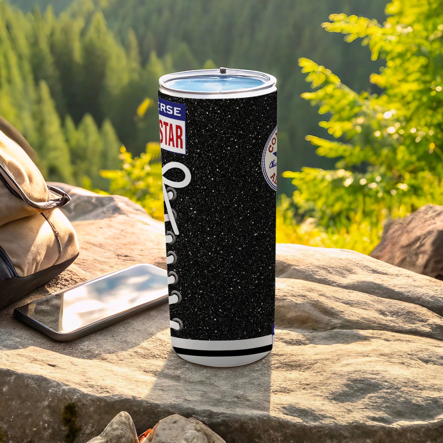 Converse All Star Black Speckle Shoe Laces Tumbler product