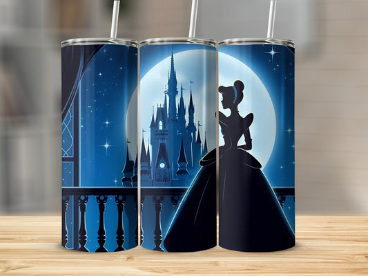 Fairy Tale Princess Midnight Castle Tumbler Cup