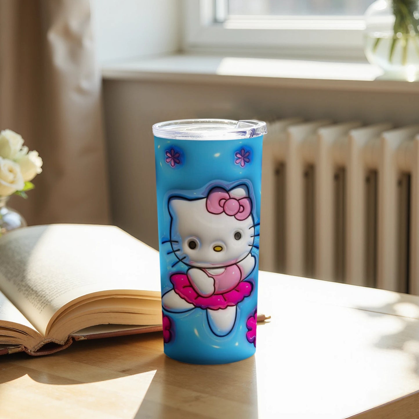 Adorable Hello Kitty Ballerina Style Blue Tumbler