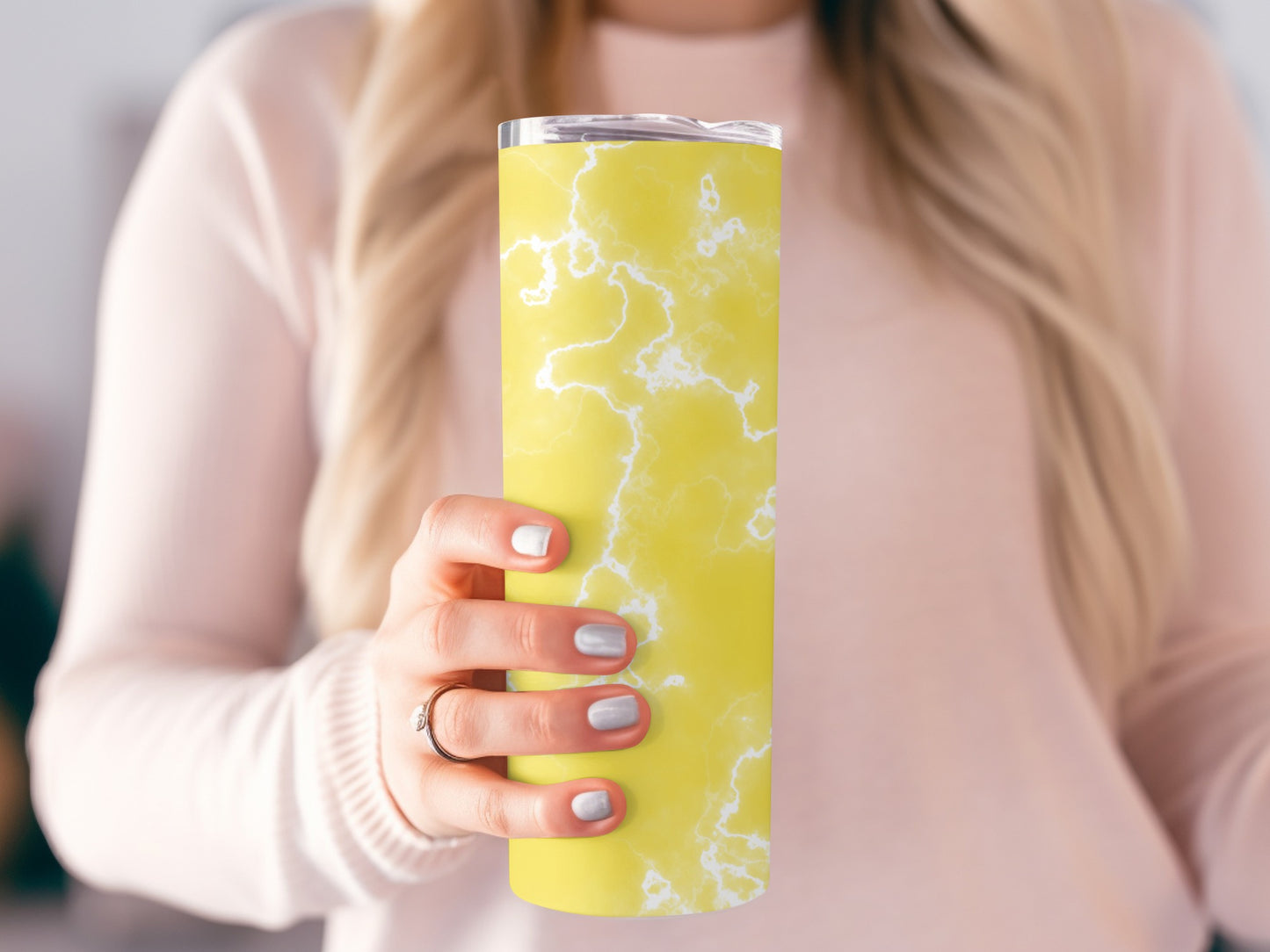 Golden Yellow Thunder Abstract Design Great Art Tumblers
