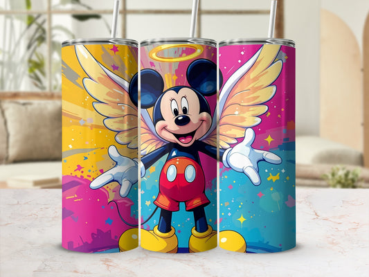 Angelic Cartoon Character Colorful Design Tumbler