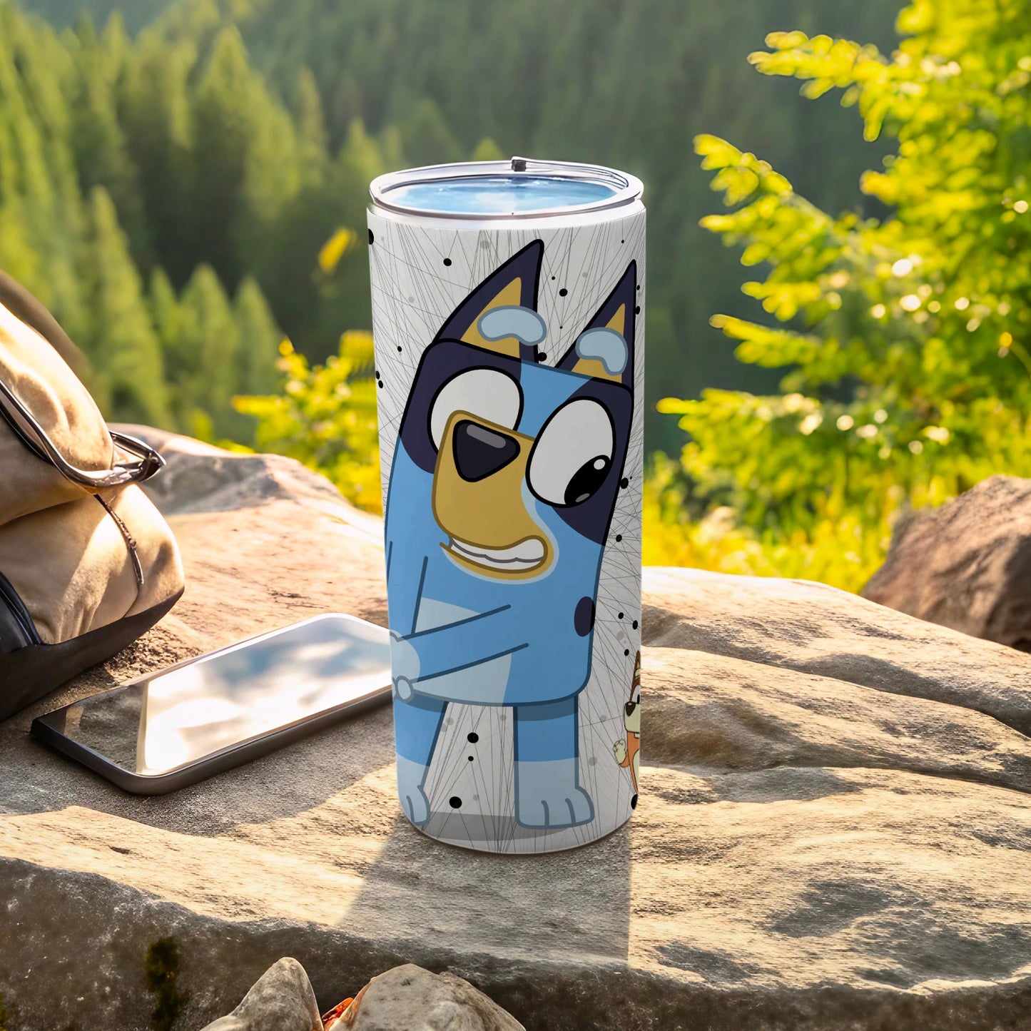 Cartoon Dog Outdoor Adventure Insulated Tumbler Cup