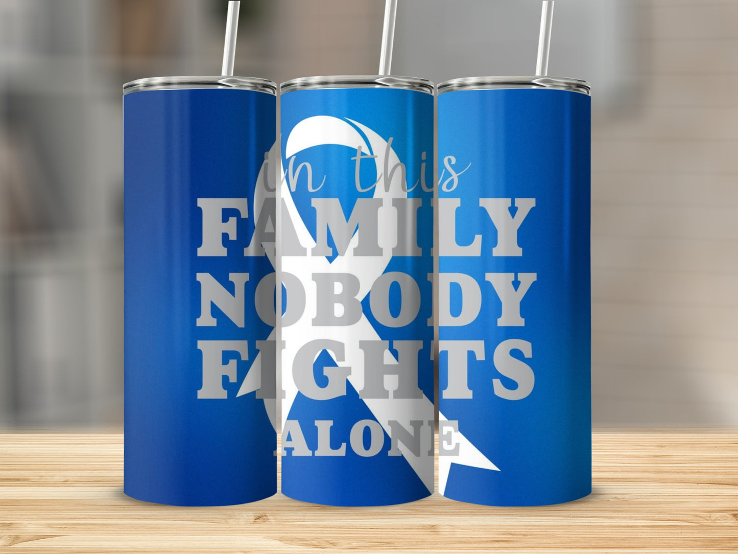 In This Family Nobody Fights Alone Tumbler