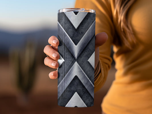 Abstract Grunge Arrows Metal Textured Design Tumblers