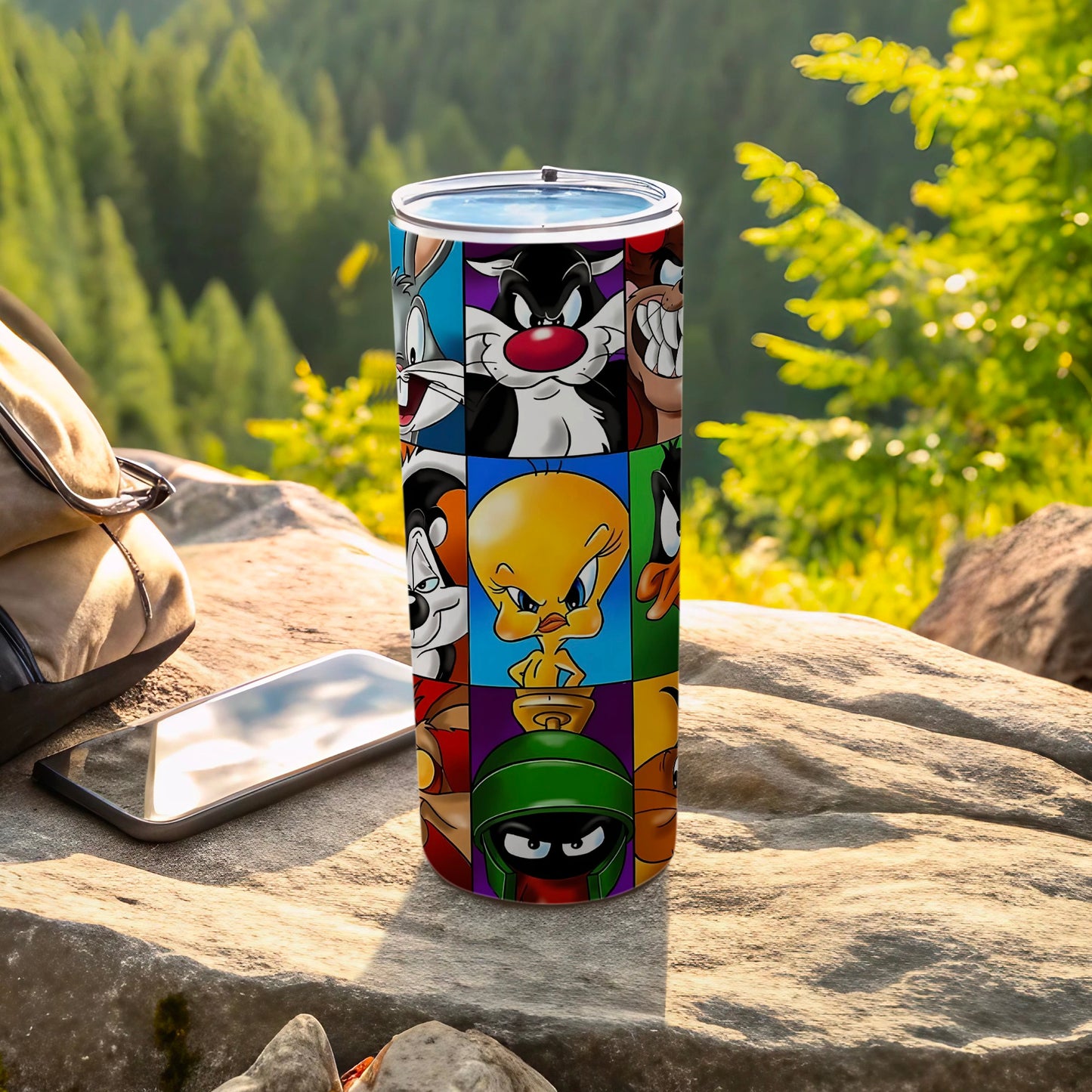Looney Tunes Characters Colorful Tumbler Cup for Drinks