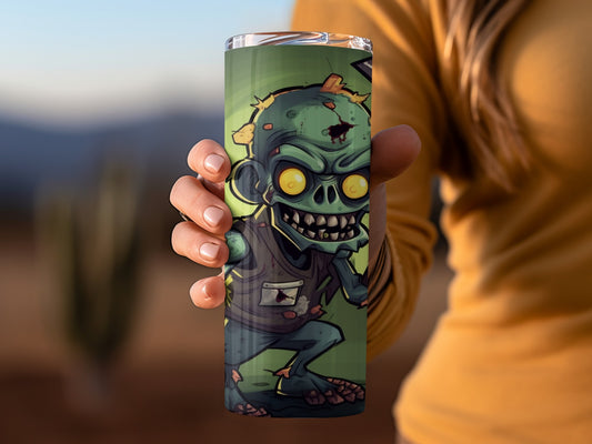 Zombie Cartoon Design Travel Tumbler for Drinks