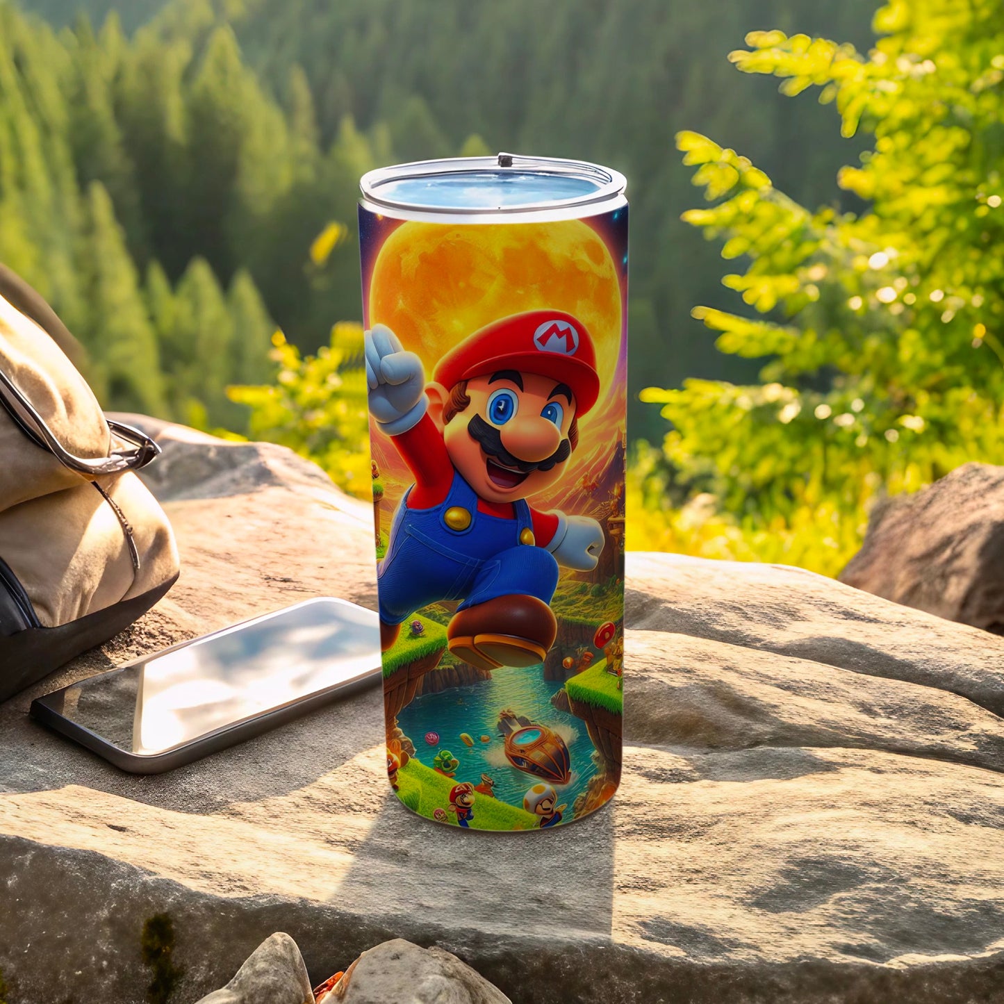 Colorful Mario Game Character Travel Tumbler Cup