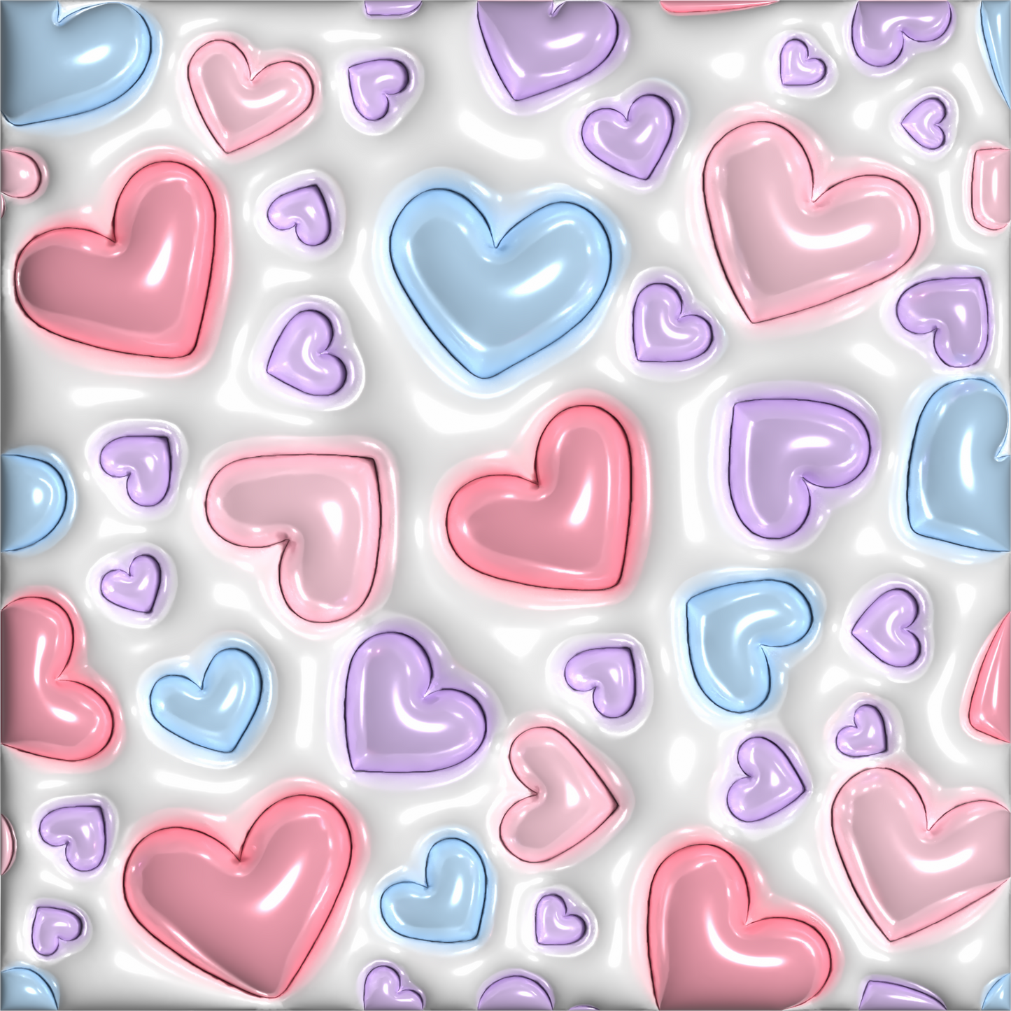 3D Inflated heart tumbler for Valentine's day