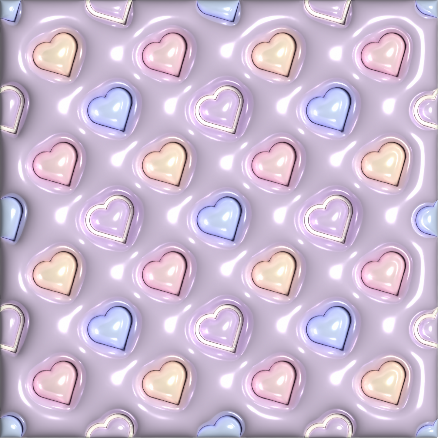 3D purple pink and blue heart tumbler valentine