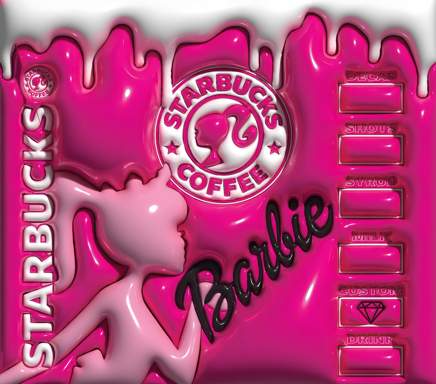 Barbie Starbuck 3D tumbler