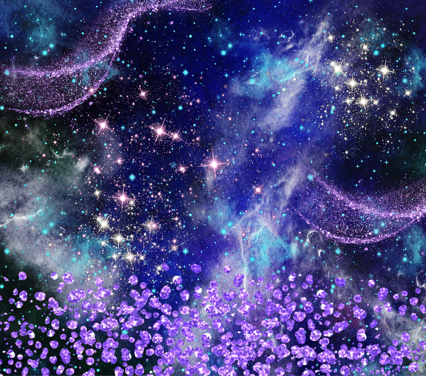 Purple Blue and black abstract tumbler