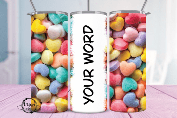 Customized Candy Heart tumbler