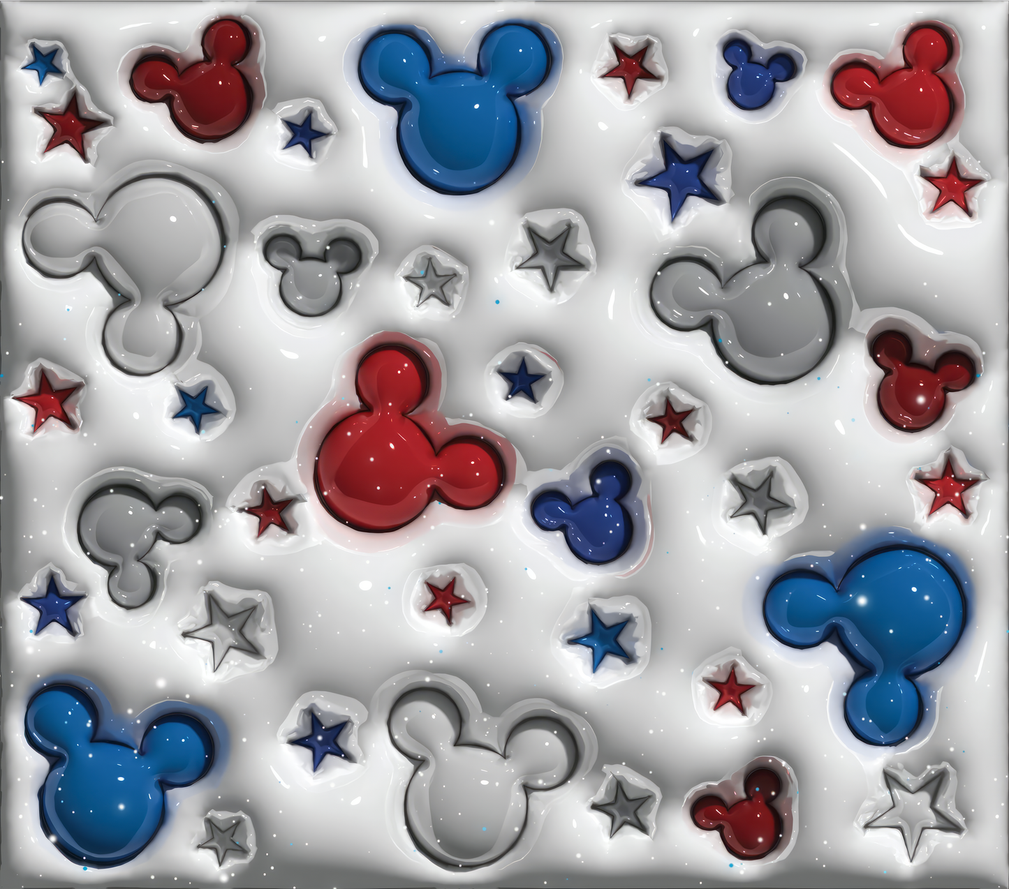Mickey Mouse Red White and Blue