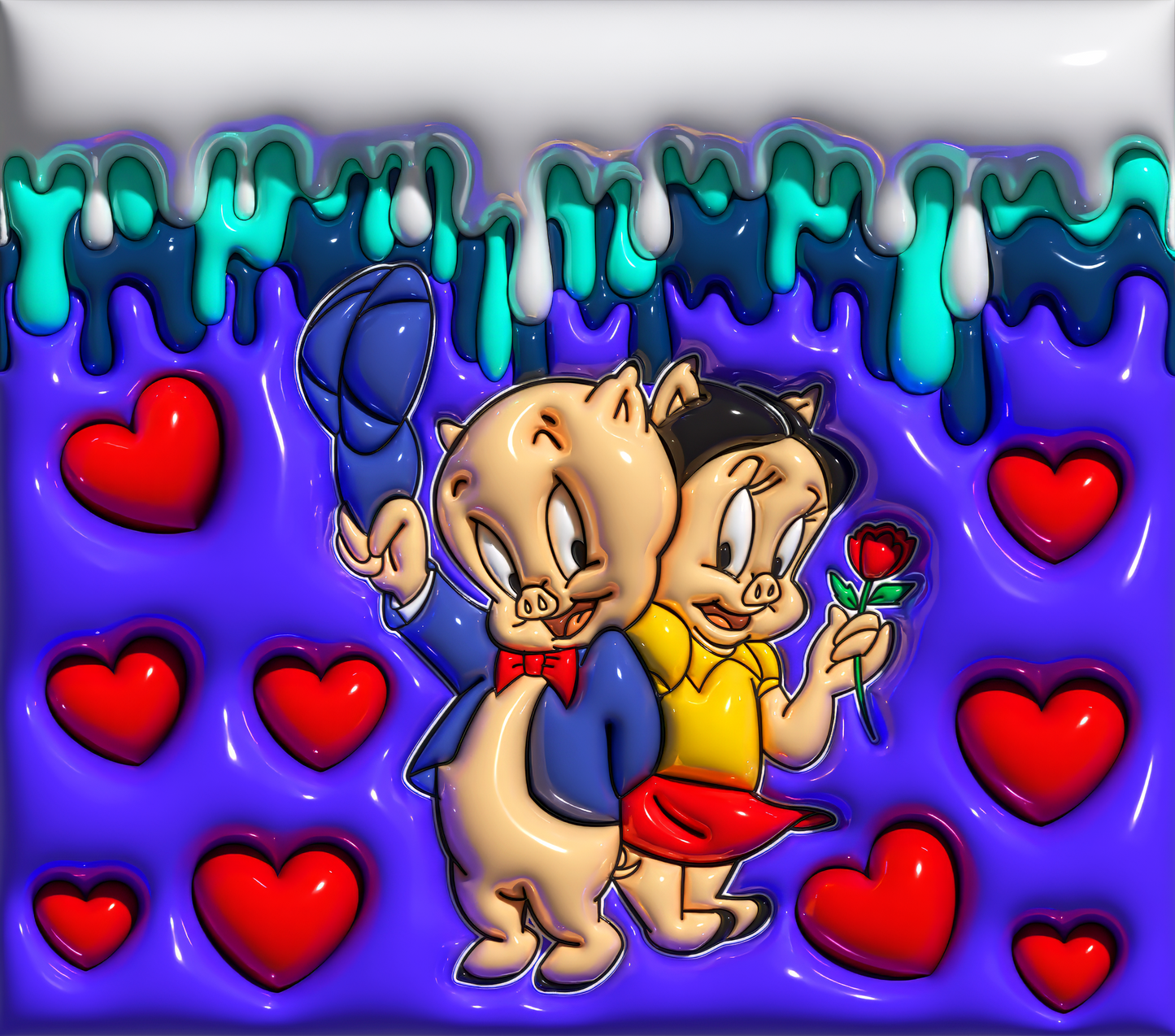 Porky and Petunia Valentine