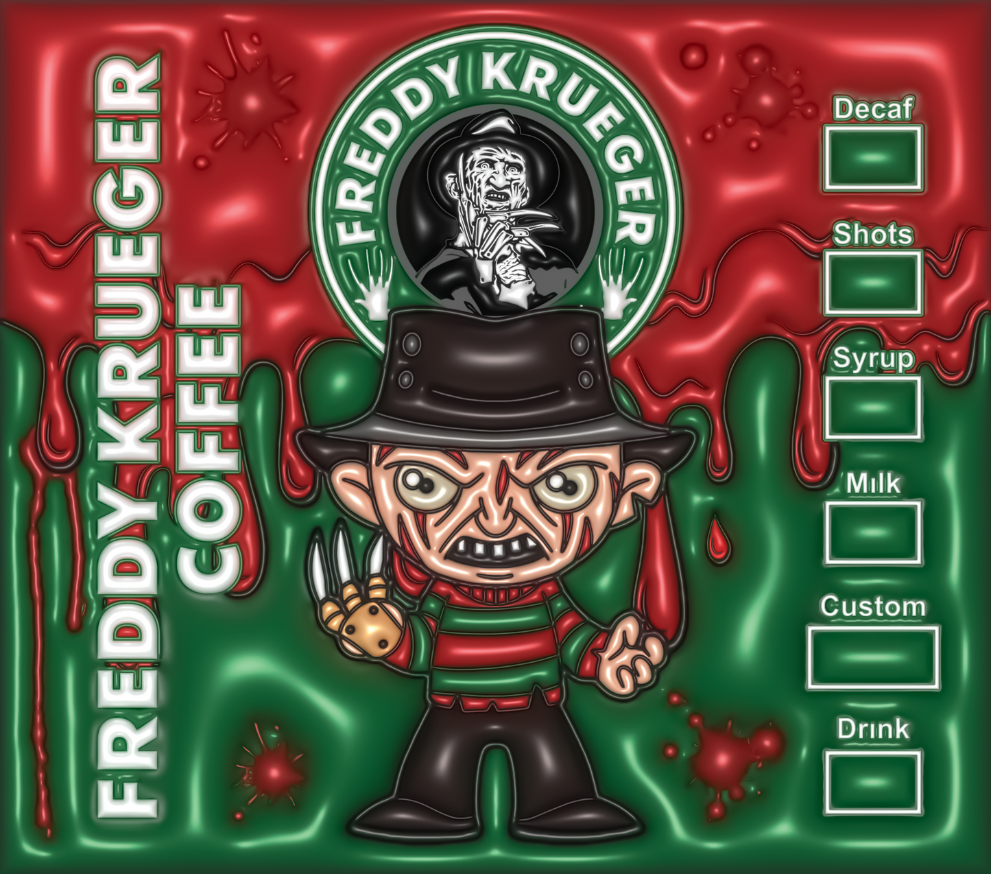 Freddy Krueger Starbucks Coffee