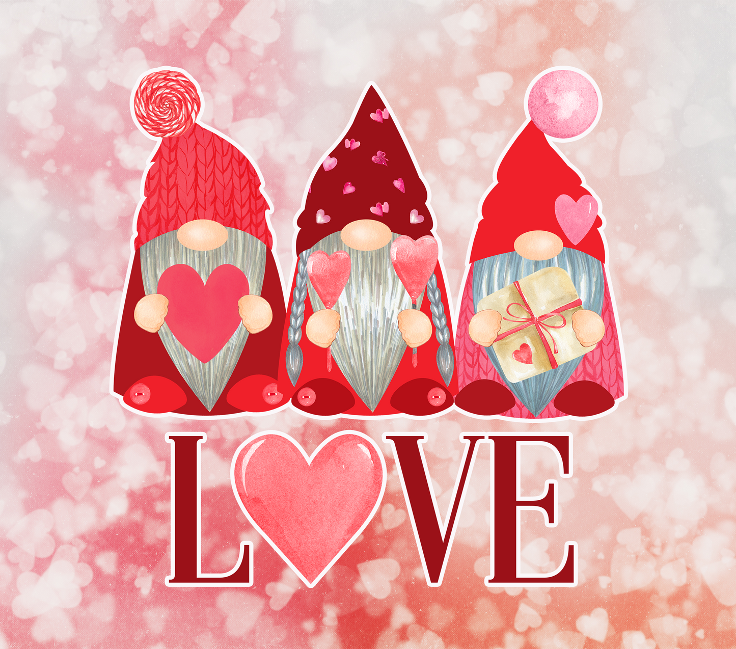 Happy Valentine's Day Gnome Love Tumbler