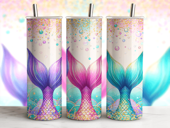 Mermaid tail tumbler