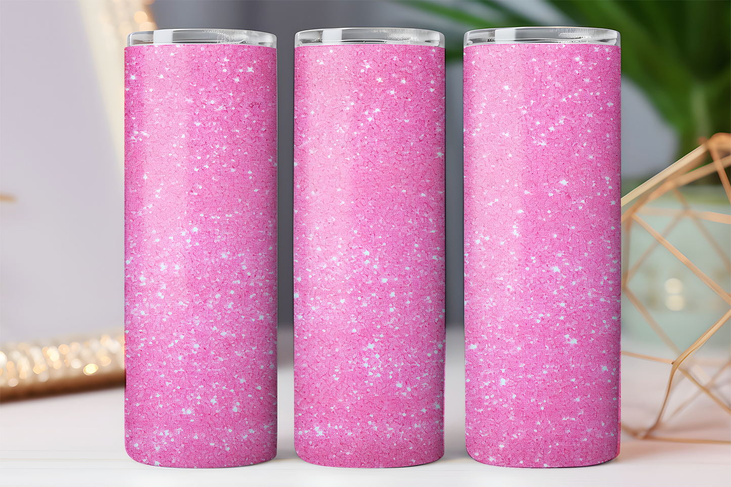 Pink Glitter tumbler