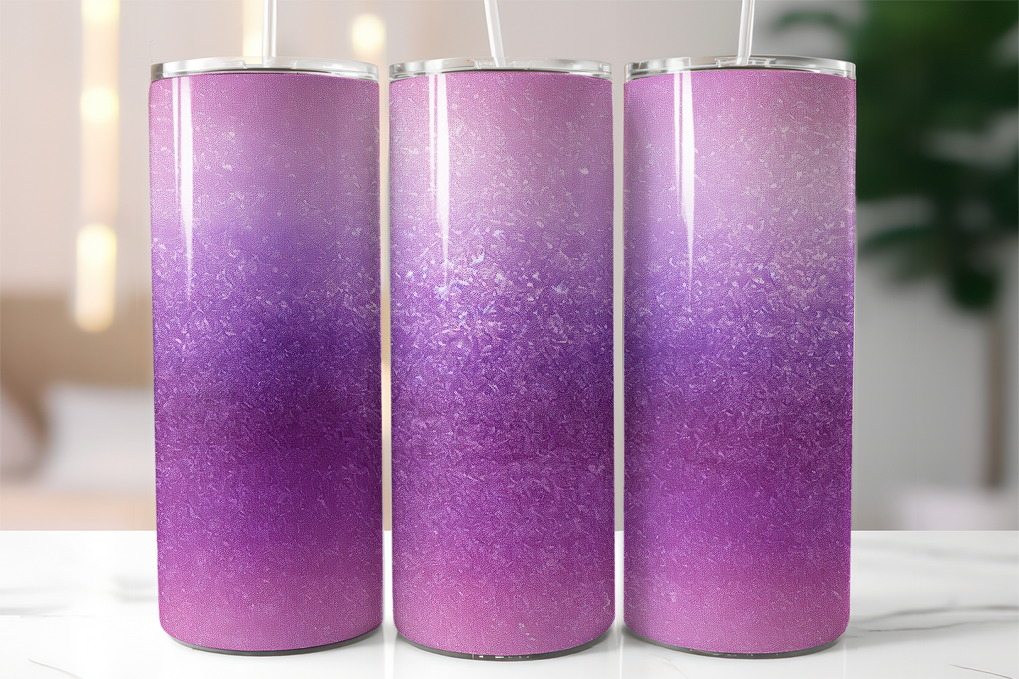 Purple colored Ombre tumbler