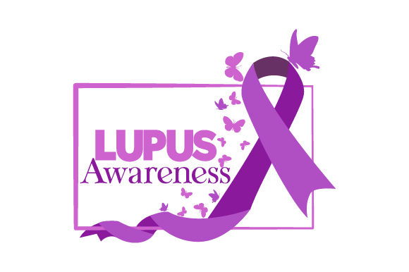 Lupus Awareness Ribbon and butterflies tumbler