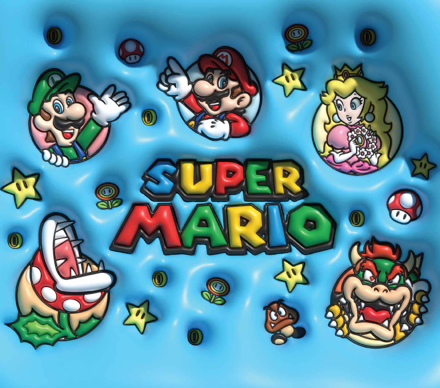 Mario Bros 3D Puff Tumbler