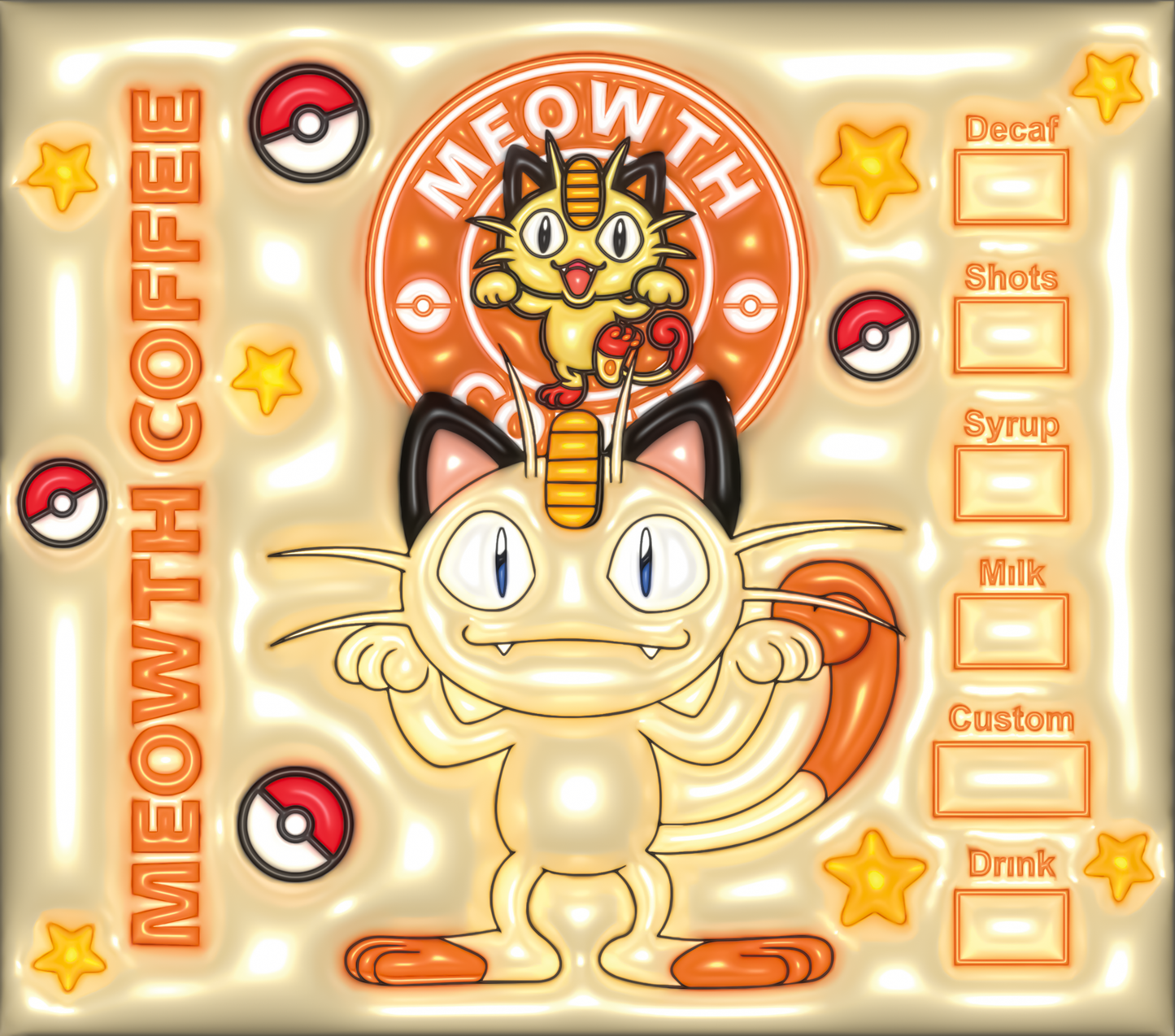 Meowth Starbucks Coffee tumbler