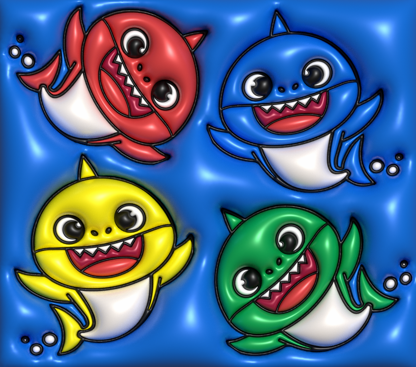 Baby Shark 3D Puff Tumbler