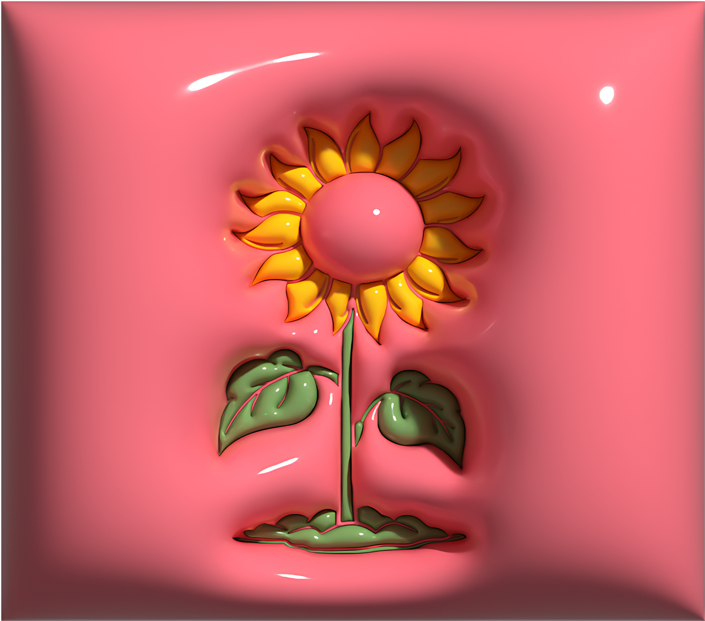 Pink and Yellow Sunflower Tumbler