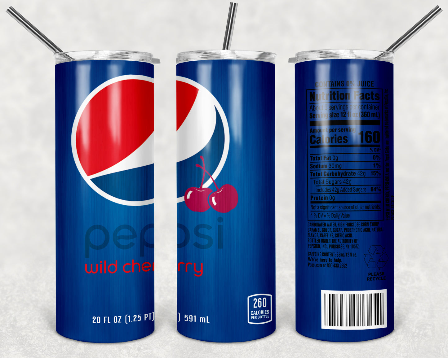 Cherry Pepsi tumbler