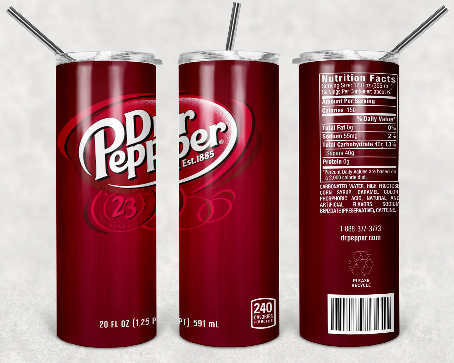 Dr. Pepper Soda Tumbler