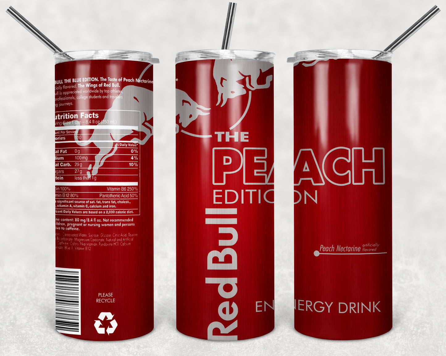 Red Bull Energy Drink The Peach Edition Tumbler