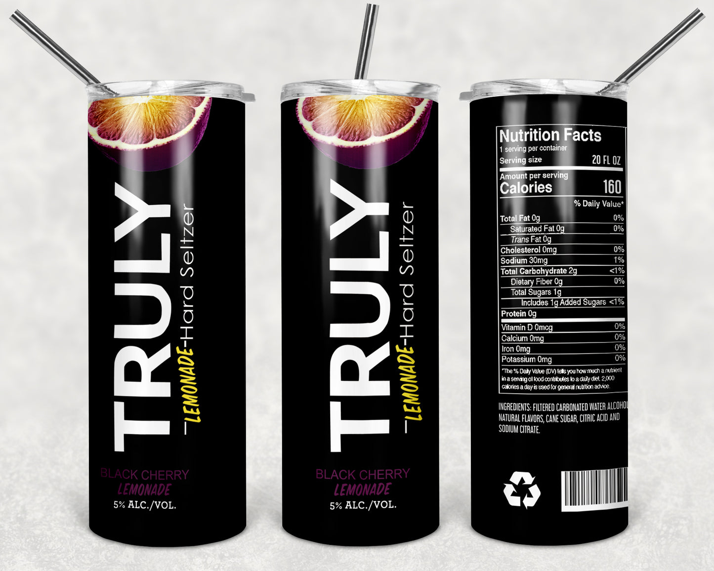 Truly Lemonade Hard Seltzer tumbler
