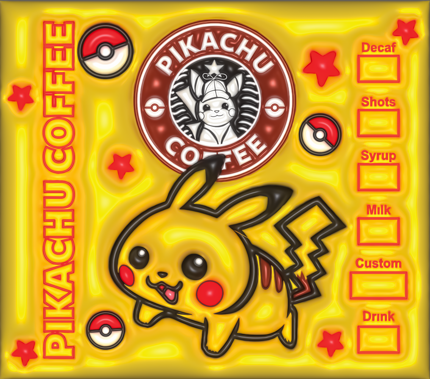 Pikachu Coffee Starbucks Tumbler