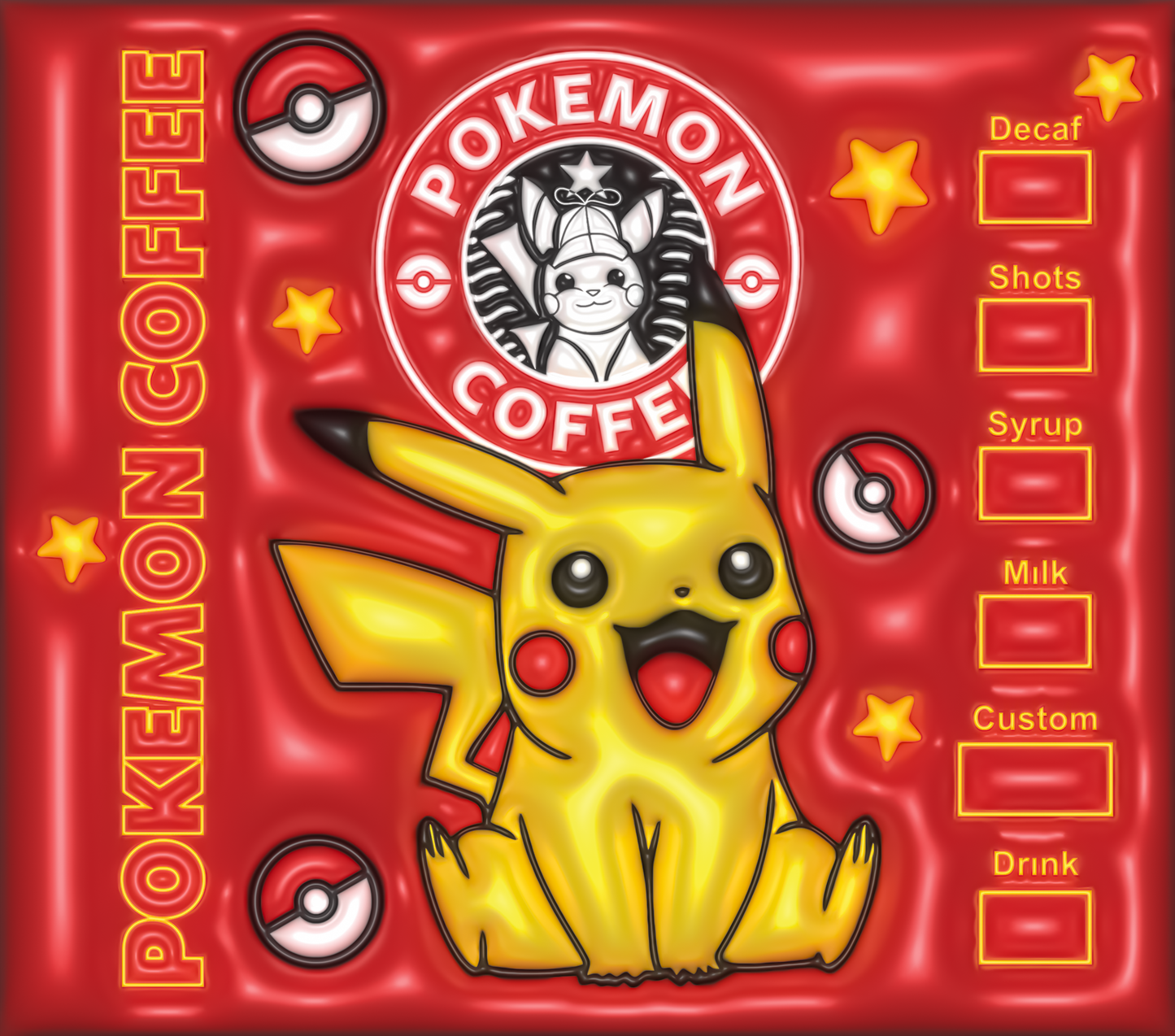 Pikachu Coffee Starbucks Tumbler