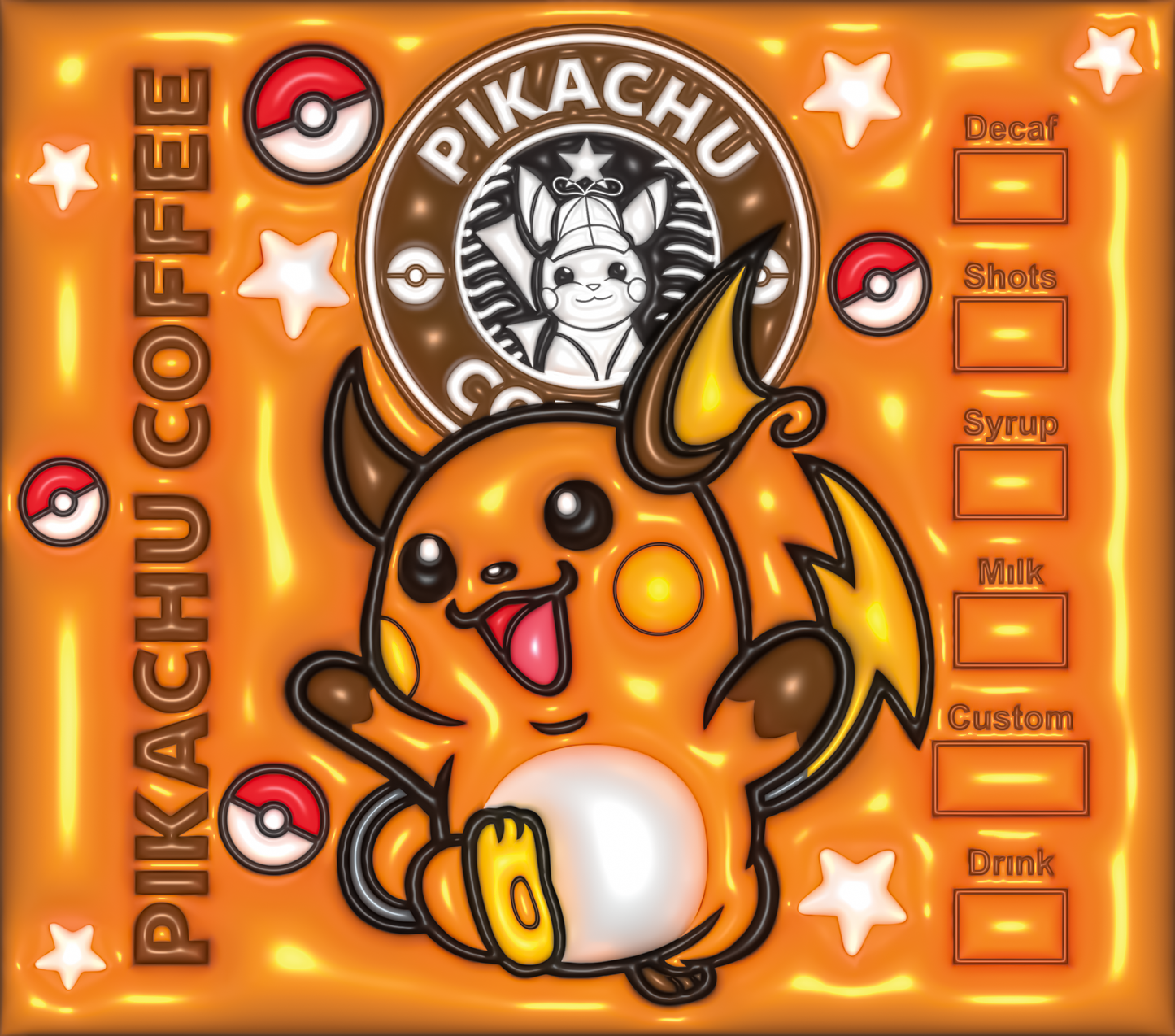 Pikachu Coffee Starbucks Tumbler