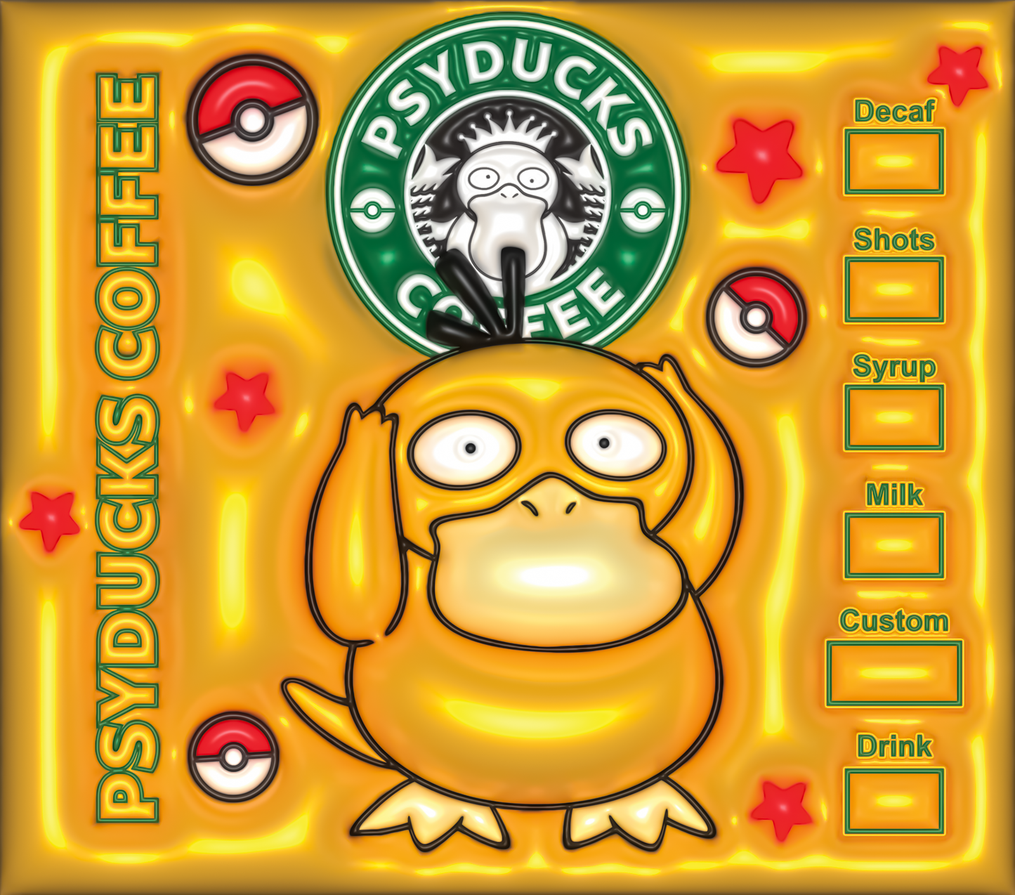 Psyduck Starbucks Coffee tumbler