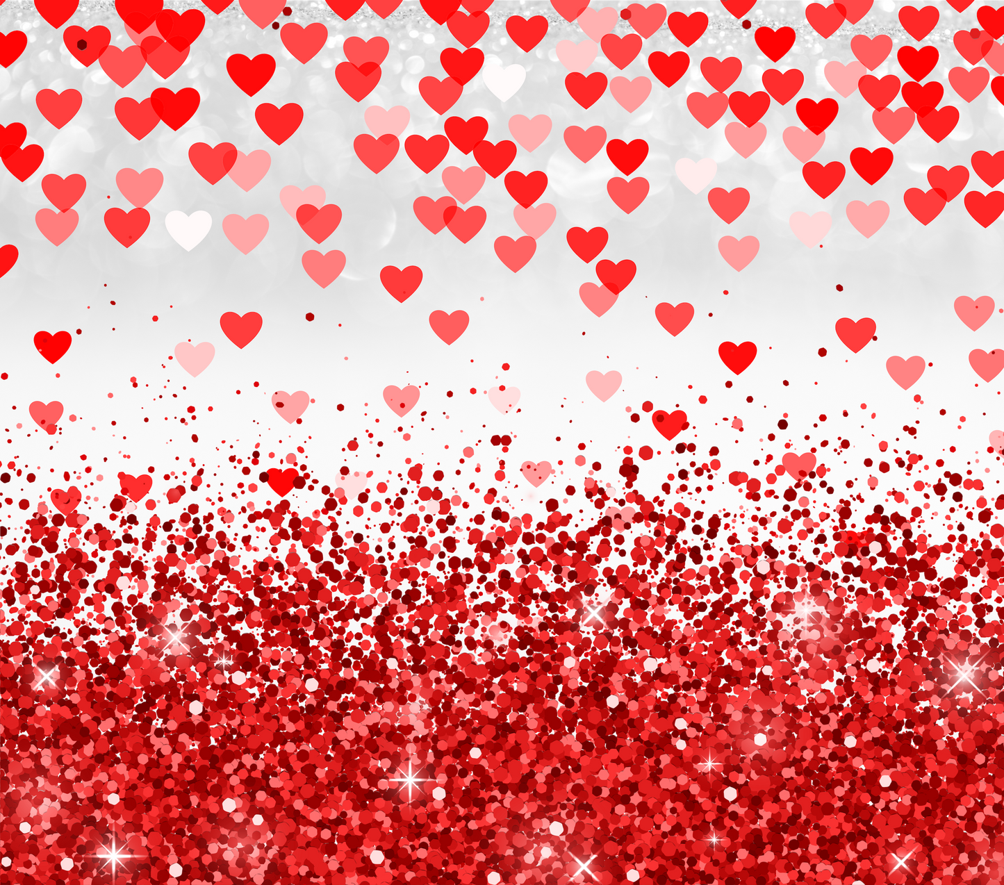Red Heart and Glitter tumbler