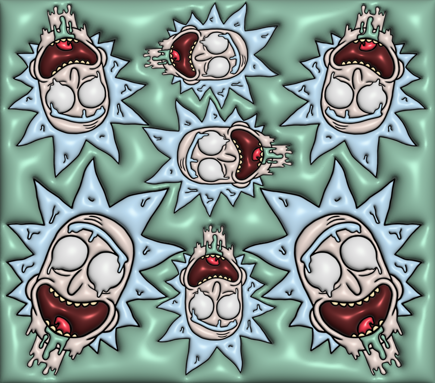 Morty 3D Puff Zombie Tumbler