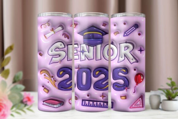 Senior 2025 3D Inflated tumbler