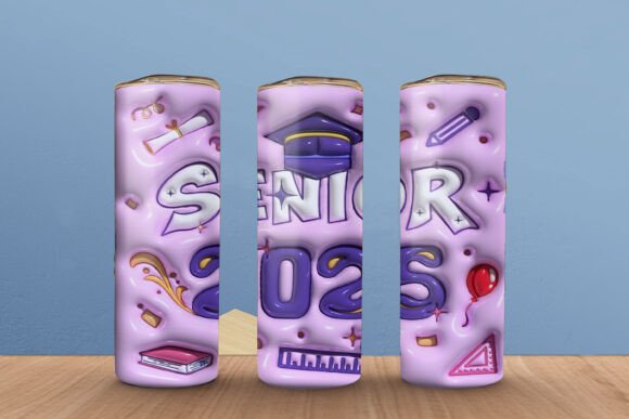 Senior 2025 3D Inflated tumbler