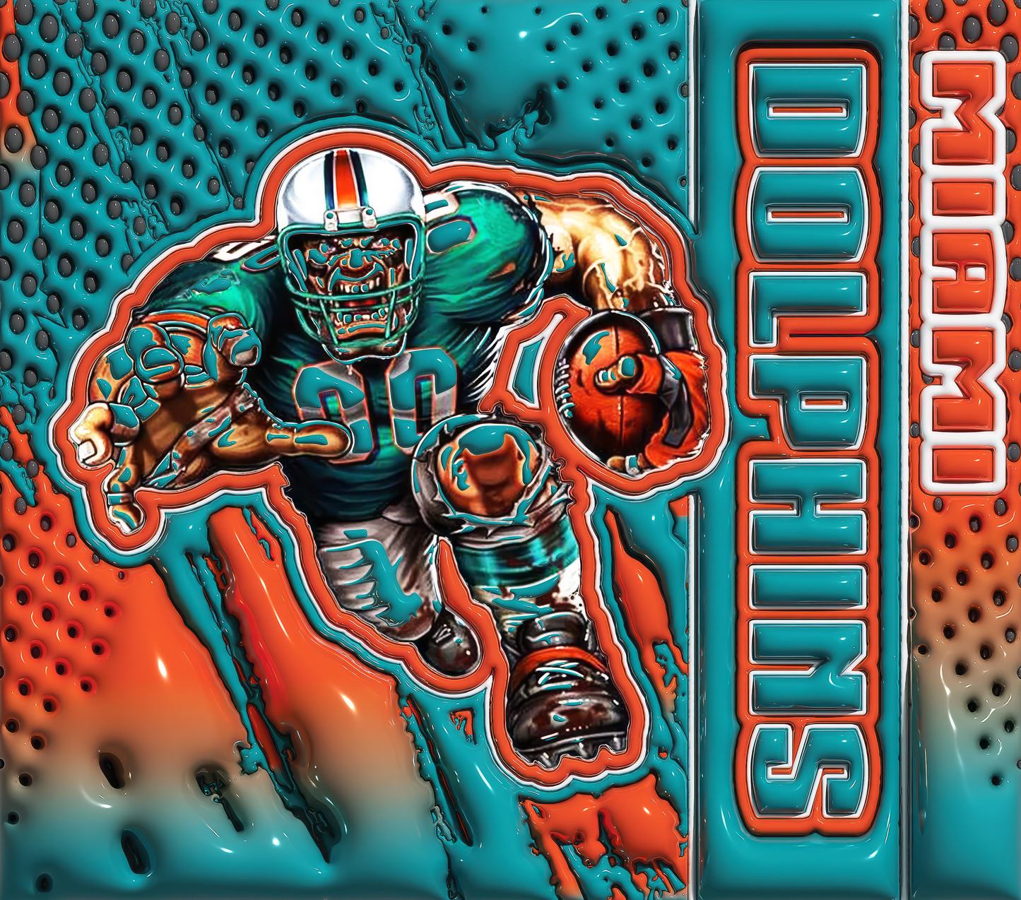 Miami Dolphins Football tumbler