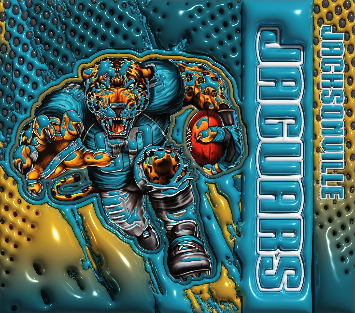 Jacksonville Jaguars football tumbler